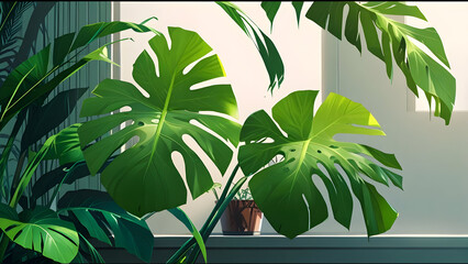 palm tree in the morning