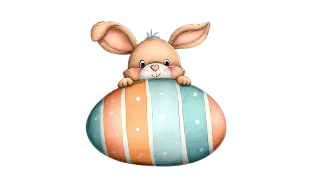 easter bunny with easter egg