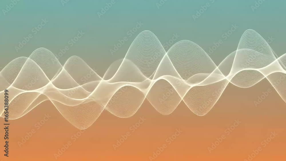 Aufkleber abstract sound wave patterns creating a harmonious visual effect against a gradient background
