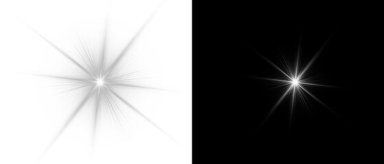 PNG gold Star Light Sparkle and White glow light effect. Transparent Background. Starlight sparkle....