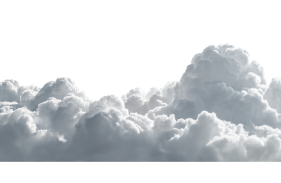 colorful sunset clouds isolated on white or transparent png - Powered by Adobe