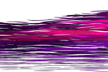 Abstract digital glitch art, vibrant pink and purple horizontal streaks, black background