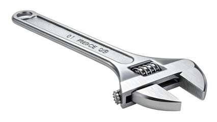 Obraz premium Djustable wrench tool close up for engineering and construction projects design use on transparent background