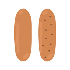 チョコとプレーンのスティックパン　イラスト