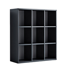 Gray metal storage unit with nine compartments