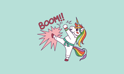 Fighter Unicorn Punching Boom
