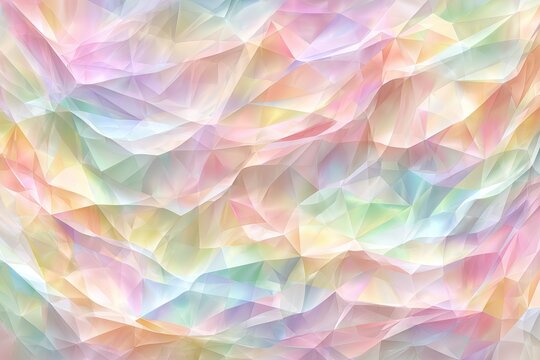 Abstract, pastel-colored, crumpled polygon background