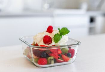 Fruit Salad With Whipped Cream