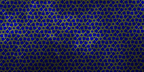 Modern Islamic Art Wallpaper | Blue Geometric Texture Background 