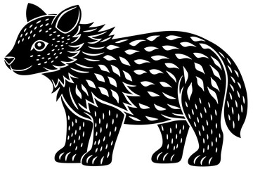 Vector illustration of a cartoon fox