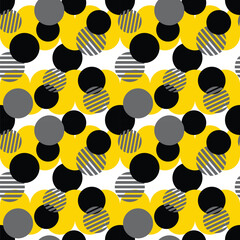 Yellow and Black Seamless pattern