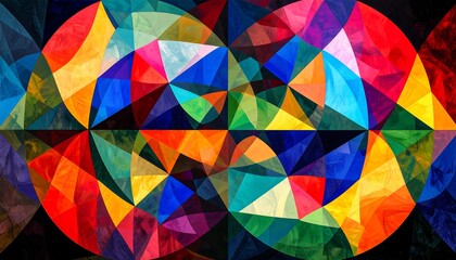 Vibrant geometric circles
