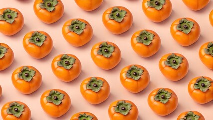 Vibrant Persimmon Pattern A Delicious Autumn Display