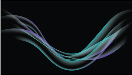 Elegant Teal and Gray Abstract Wave Background background