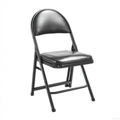 Black folding chair, simple design (1)