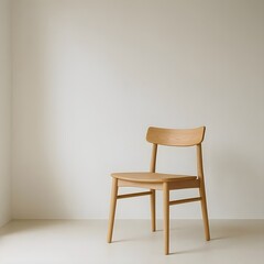 Scandinavian chair in an empty room