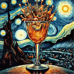 stylish digital art image of a drink 94