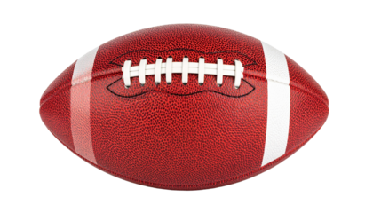American football ball isolated on transparent background. 