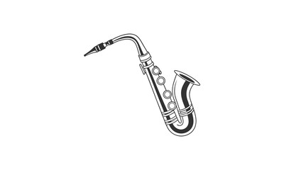 Naklejka premium azz Saxophone Illustration
