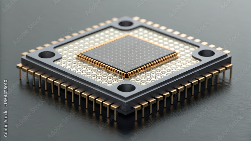 Poster detailed view of neural stimulation module on circuit board