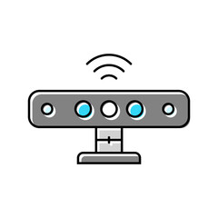 depth sensor augmented reality color icon vector illustration