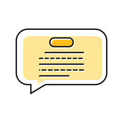 speech bubble nlp color icon vector illustration