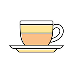tea cup slow living color icon vector illustration