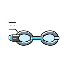 swimming fitness tracker display fitness technology color icon vector illustration