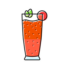 pizza flavored drink meal drink color icon vector illustration