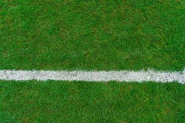  green artificial turf with a clean white line