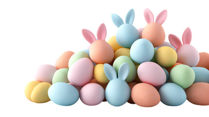 Fototapeta premium colored easter eggs on white background