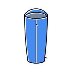 cocoon sleeping bag color icon vector illustration