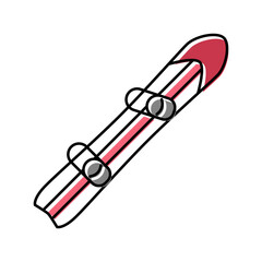 winter snowboard color icon vector illustration