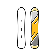 mountain snowboard color icon vector illustration