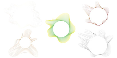 Abstract Music Circle Waves – Sound Beat Ripples, Neon Audio Lines, Digital Spectrum Studio Background Vector