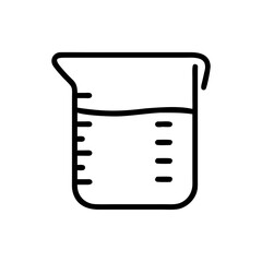 beaker hand drawing icon for web and graphic design