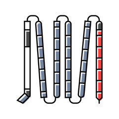 avalanche probe mountain skiing color icon vector illustration