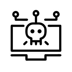 Obraz premium cyber attack hand drawing icon for web and graphic design