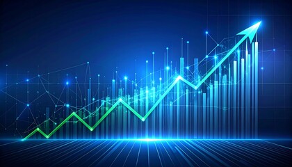 Abstract financial growth chart