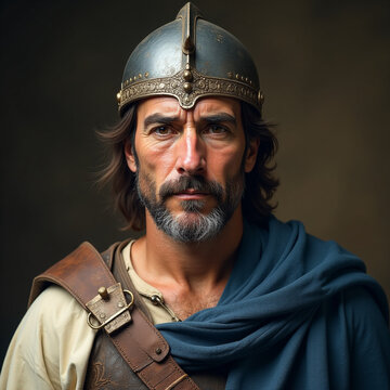 realistic photography of a parthian cavalryman for historical illustration in digital art and scrapbooking projects showcasing ancient warriors culture and heritage emphasizing intricate details and v