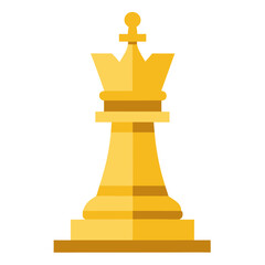 Golden chess king piece icon