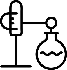 medical lab vector icon on white or transparent background. medical or healthcare icons items Stroke icon collections. Editable Stroke icon collection Outline icon.