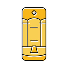 breathable hiking backpack color icon vector illustration