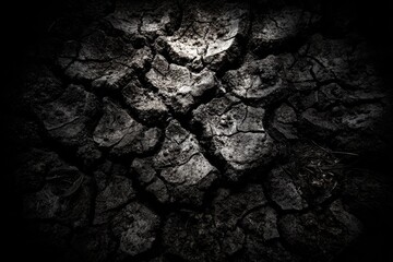 Close-up of cracked, dark earth (1)