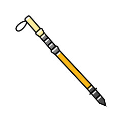trekking poles ultralight ultralight hiking color icon vector illustration