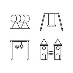 Playground Line Icon logo EPS template icons vector illustration transparent background