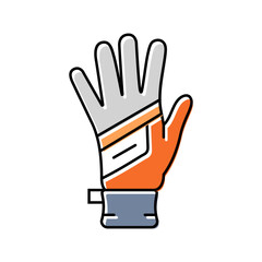 gloves running accessories color icon vector illustration