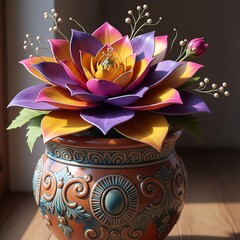 lotus flower in the pot