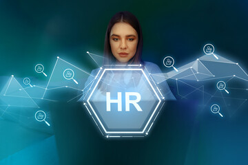 Human resources management with technology integration and data visualization by a business...