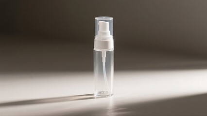 Minimalist cosmetic pump bottle mockup